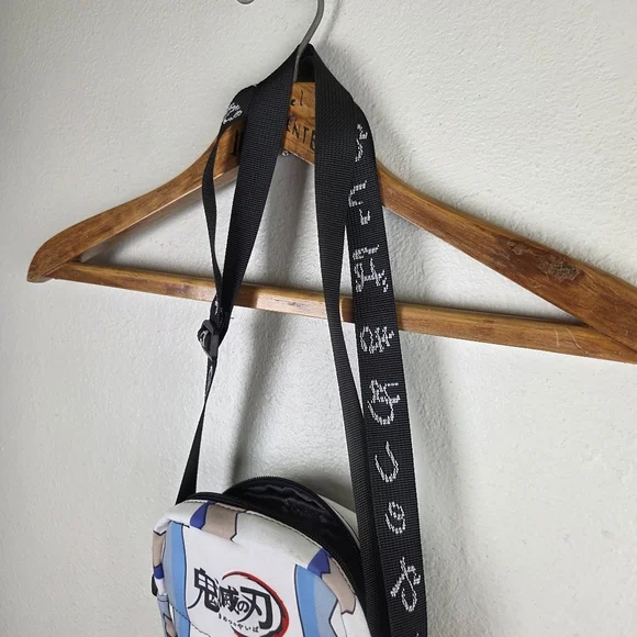 Anime Sacoche Demon Slayer Bleu et Blanc Inosuke Hashibara Crossbody Bag - Picture 3 of 7